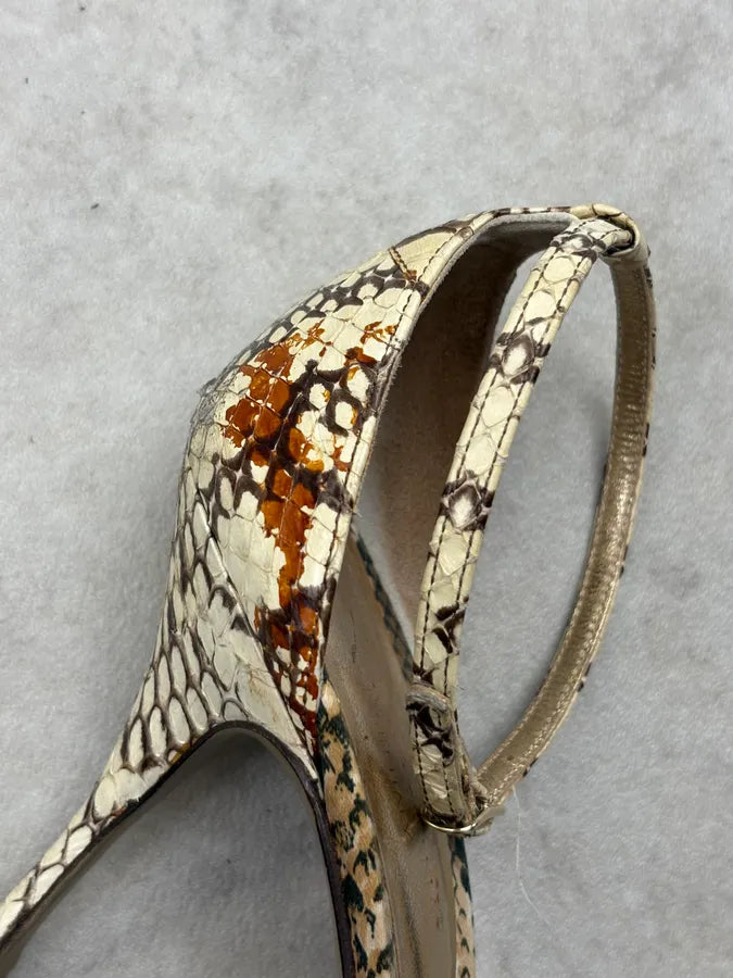SS2005 Dolce & Gabbana Python Effect Heart Heels NWhFwCK 7