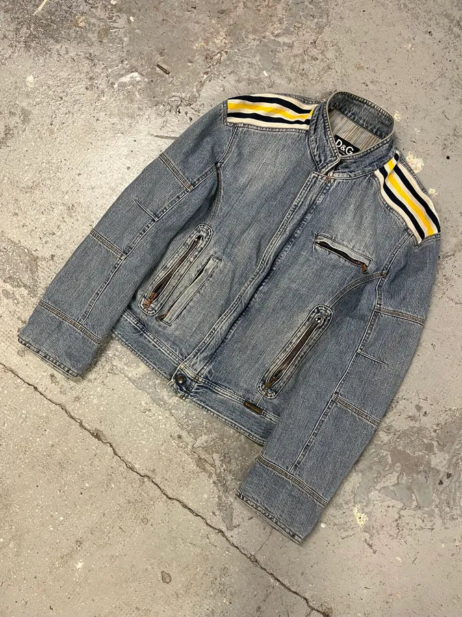 SS2005 Dolce & Gabbana Racer Denim Jacket (S/M) 1