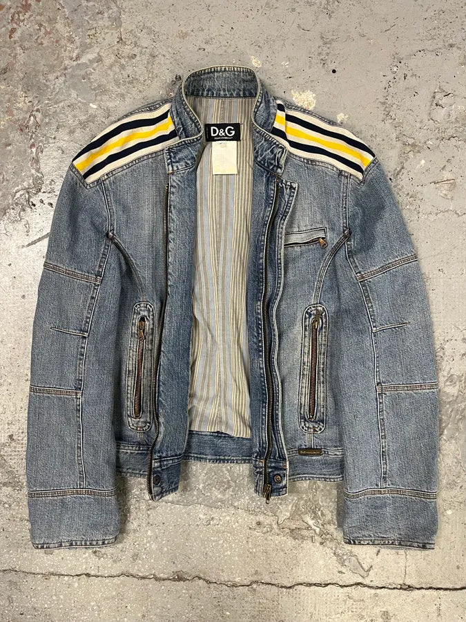 SS2005 Dolce & Gabbana Racer Denim Jacket (S/M) 2