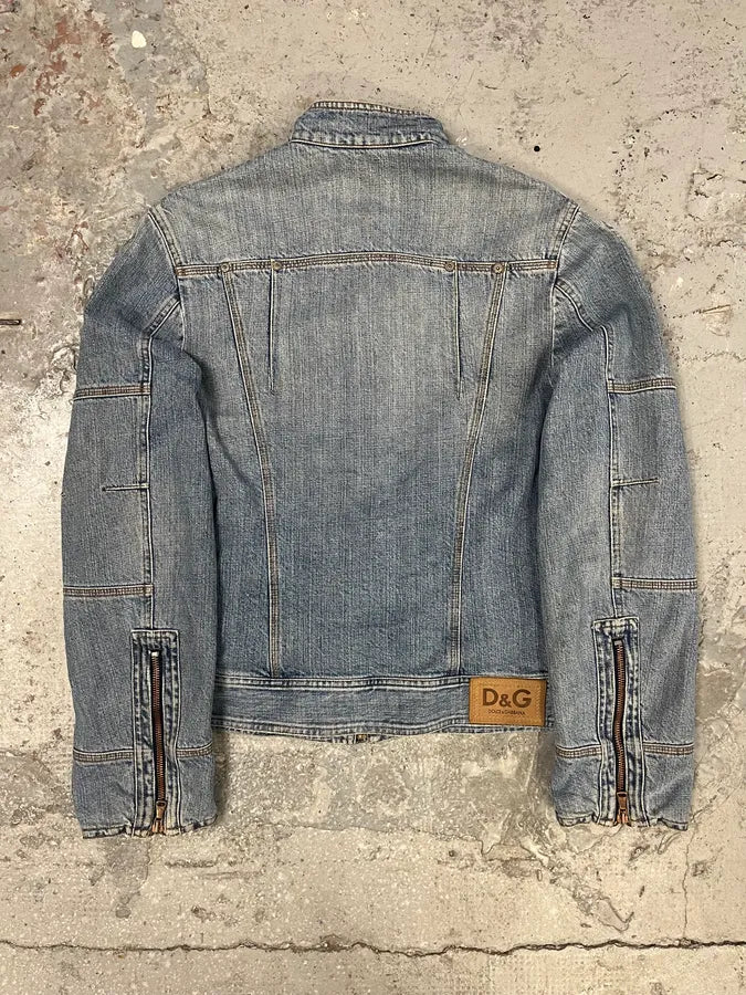 SS2005 Dolce & Gabbana Racer Denim Jacket (S/M) 3