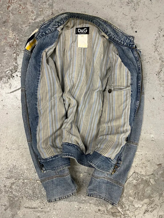 SS2005 Dolce & Gabbana Racer Denim Jacket (S/M) 6