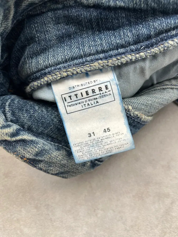 SS2005 Dolce & Gabbana Snake Waist Distressed Blue Denim Jeans vWvQTmF 13