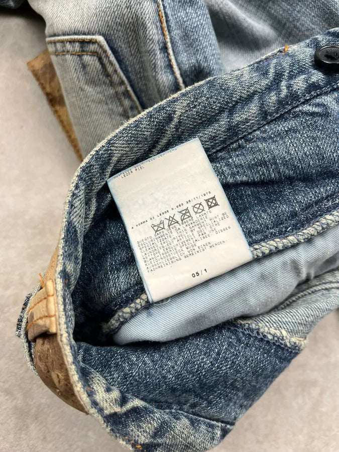 SS2005 Dolce & Gabbana Snake Waist Distressed Blue Denim Jeans vWvQTmF 14
