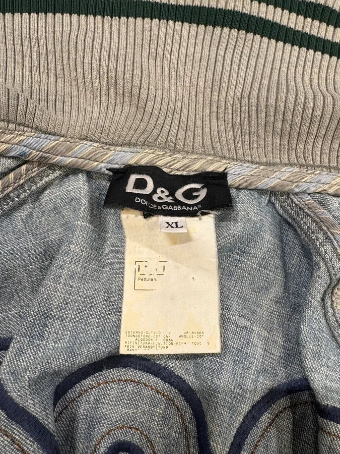 SS2005 Dolce & Gabbana Stonewash Logo Denim Jacket oduudZF 10