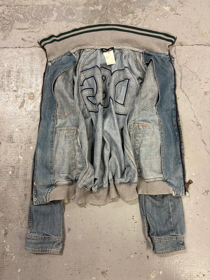 SS2005 Dolce & Gabbana Stonewash Logo Denim Jacket oduudZF 6