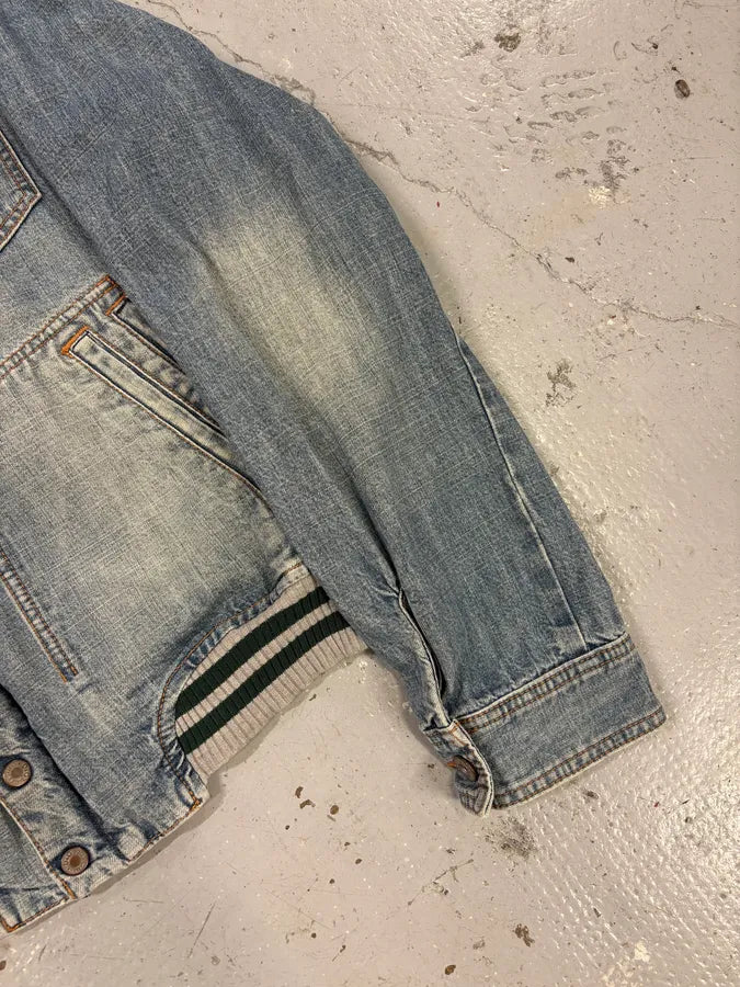 SS2005 Dolce & Gabbana Stonewash Logo Denim Jacket oduudZF 7