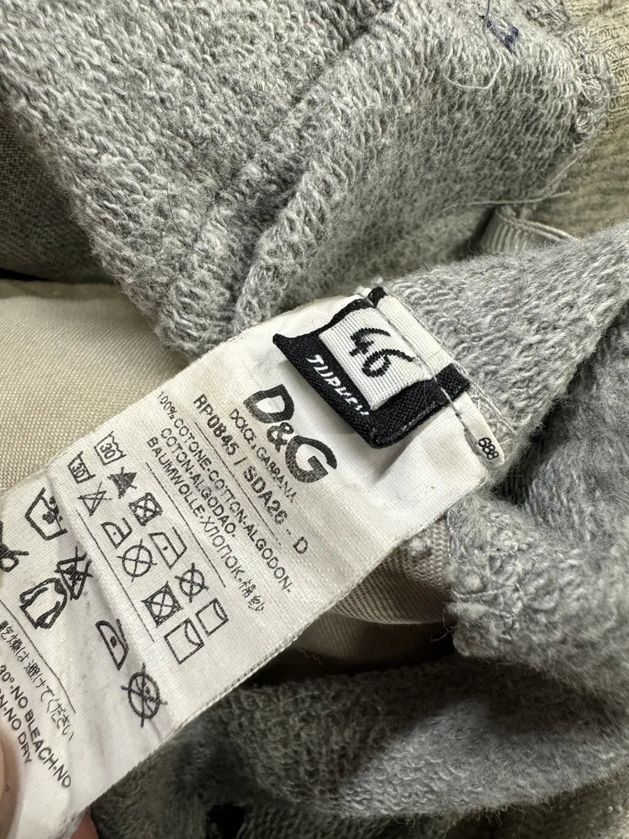 SS2005 Dolce & Gabbana Trompe L’oeil Hybrid Denim Cozy Grey Shorts gJLSjyJ 10