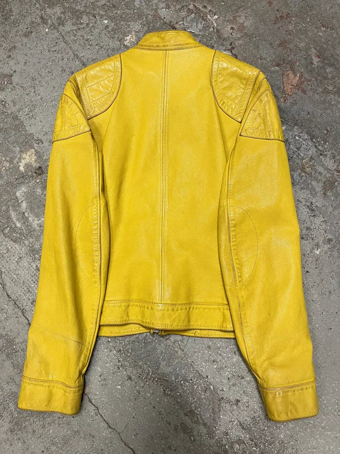 SS2005 Dolce & Gabbana Yellow Goat Leather Jacket KfbwCfO 5