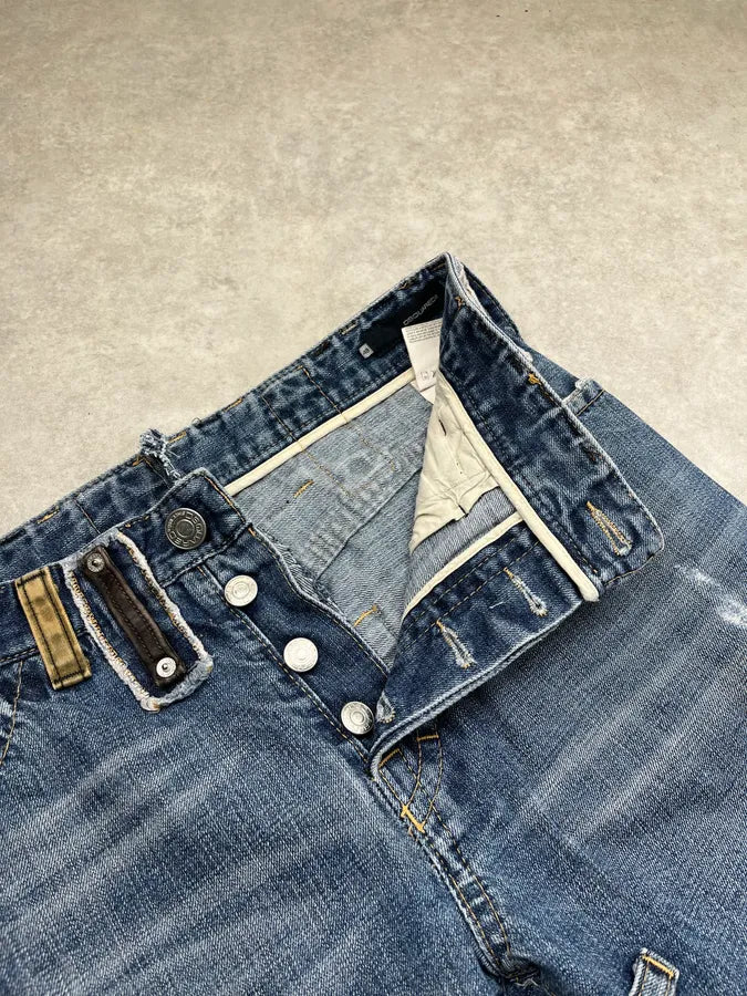 SS2005 Dsquared2 Buckle Loops Blue Denim Jeans HgNZvbX 11
