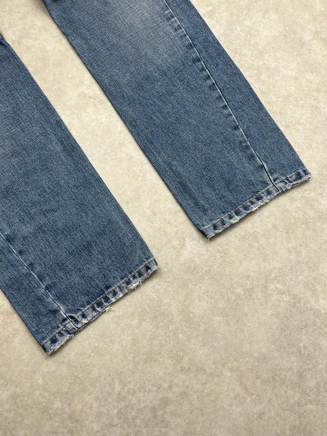 SS2005 Dsquared2 Buckle Loops Blue Denim Jeans HgNZvbX 8