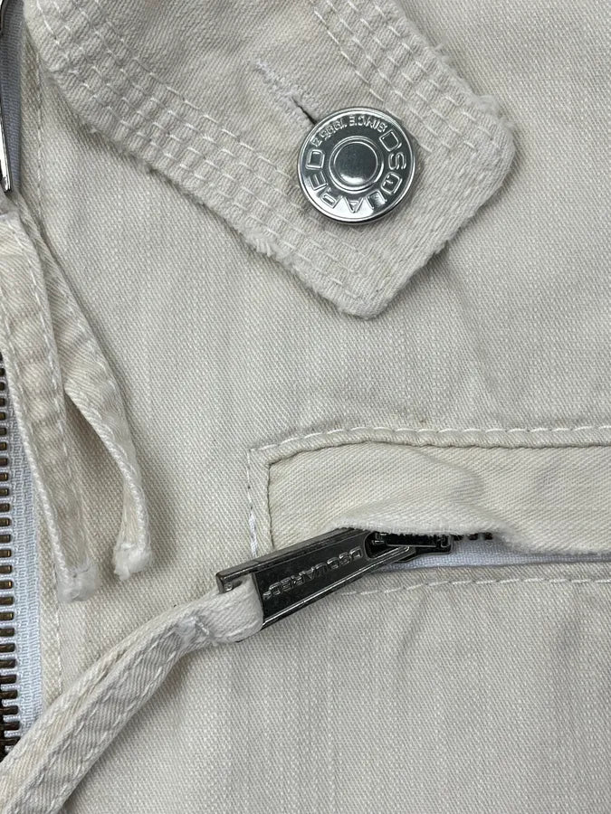 SS2005 Dsquared2 Cream Cargo Denim Jacket WRntVLS 7