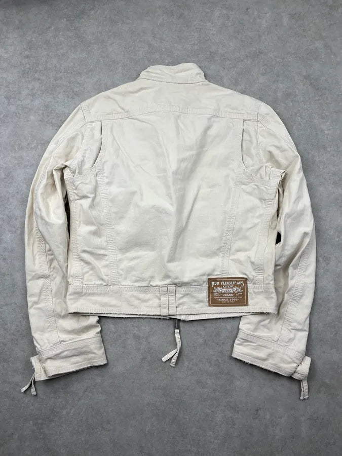 SS2005 Dsquared2 Cream Cargo Denim Jacket WRntVLS 5