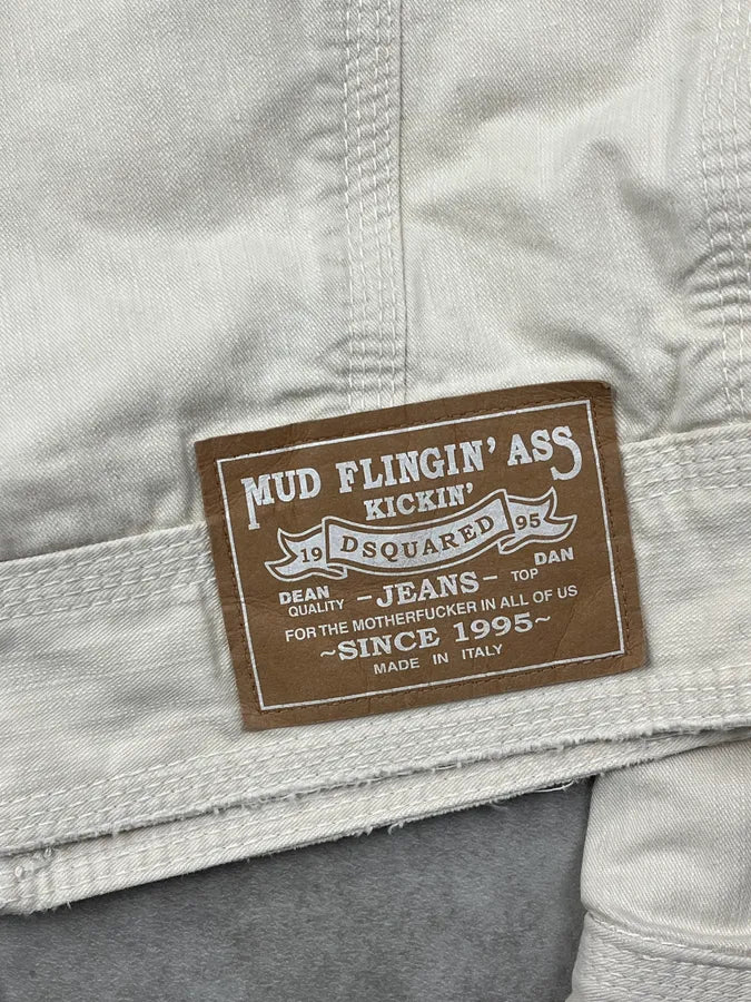 SS2005 Dsquared2 Cream Cargo Denim Jacket WRntVLS 11