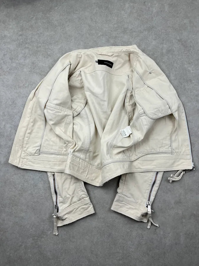 SS2005 Dsquared2 Cream Cargo Denim Jacket WRntVLS 6