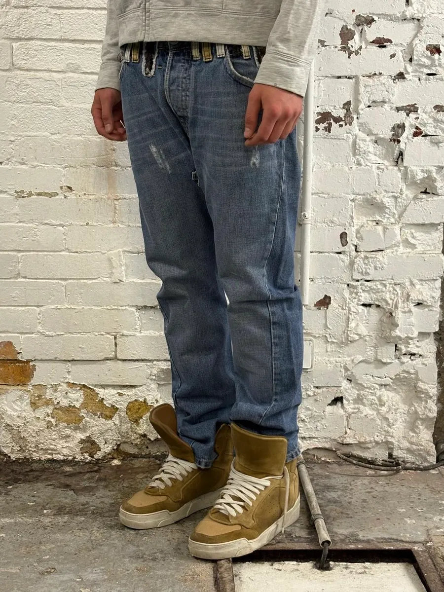 SS2005 Dsquared2 DCDC Multi Belt Loop Blue Jeans bZSUmYL 3