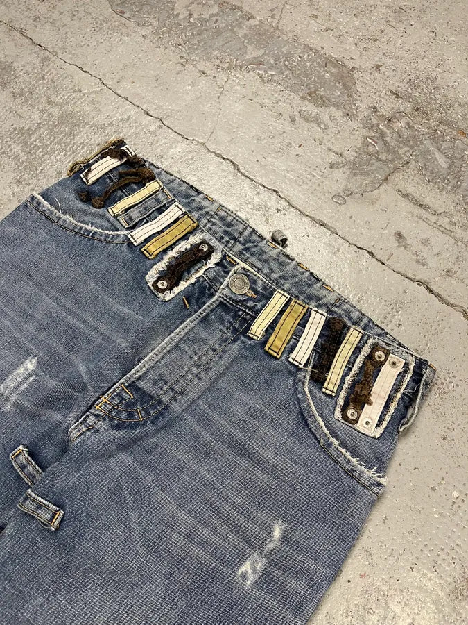 SS2005 Dsquared2 DCDC Multi Belt Loop Blue Jeans bZSUmYL 6