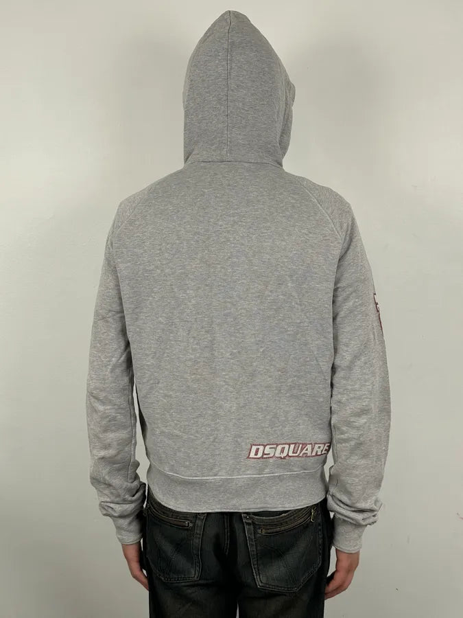 SS2005 Dsquared2 Grey Signature Distressed Zip-up Hoodie UeiZLsR 3