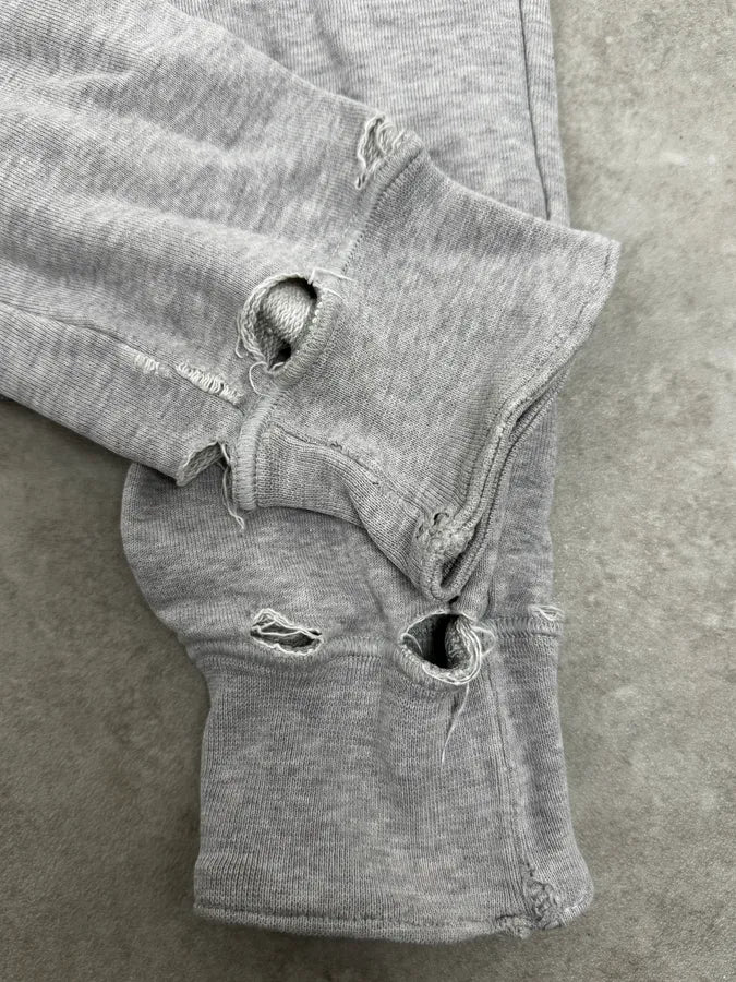SS2005 Dsquared2 Grey Signature Distressed Zip-up Hoodie UeiZLsR 10