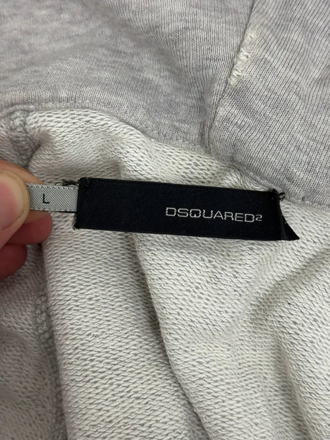 SS2005 Dsquared2 Grey Signature Distressed Zip-up Hoodie UeiZLsR 11