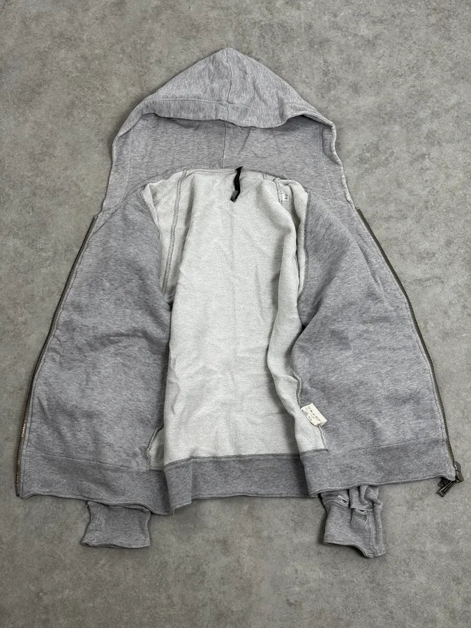 SS2005 Dsquared2 Grey Signature Distressed Zip-up Hoodie UeiZLsR 7