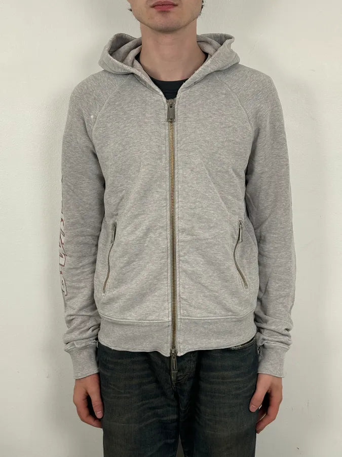 SS2005 Dsquared2 Grey Signature Distressed Zip-up Hoodie UeiZLsR 1