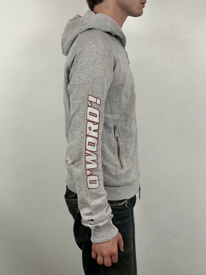 SS2005 Dsquared2 Grey Signature Distressed Zip-up Hoodie UeiZLsR 2