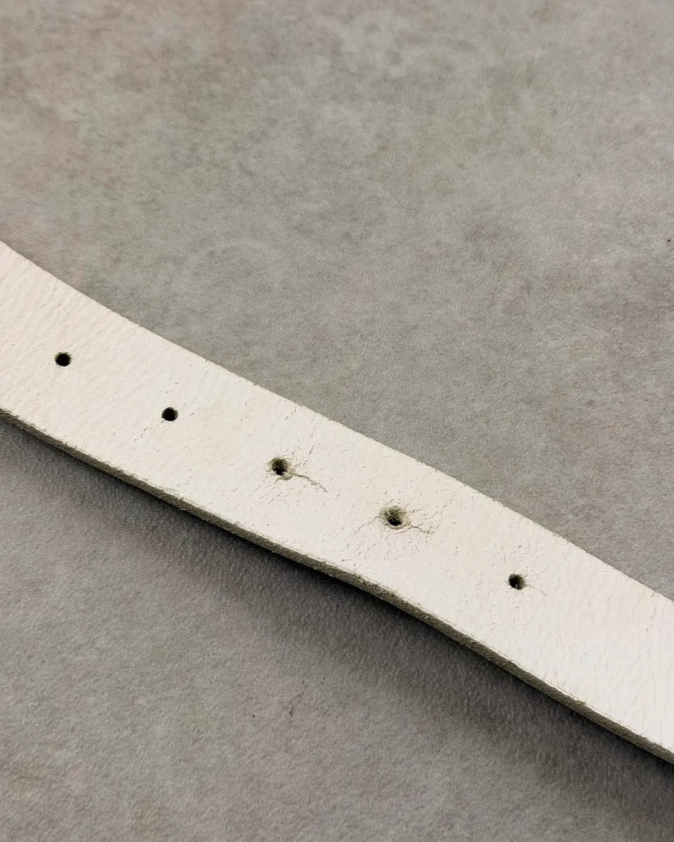 SS2005 Dsquared2 Hawaii White Leather Logo Belt qjZlNcs 7