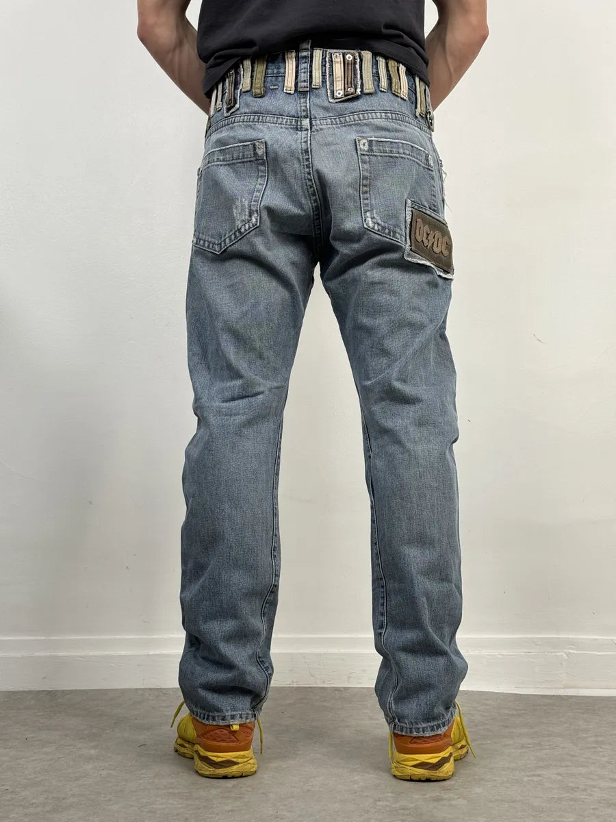 SS2005 Dsquared2 Multi Belt Loops Blue Slim Denim Jeans jaJBRrT 3