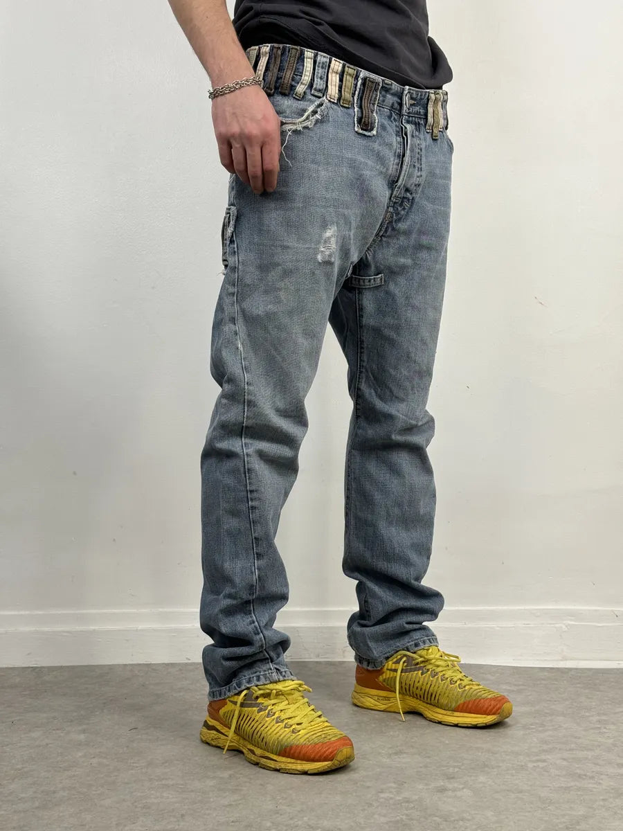 SS2005 Dsquared2 Multi Belt Loops Blue Slim Denim Jeans jaJBRrT 4