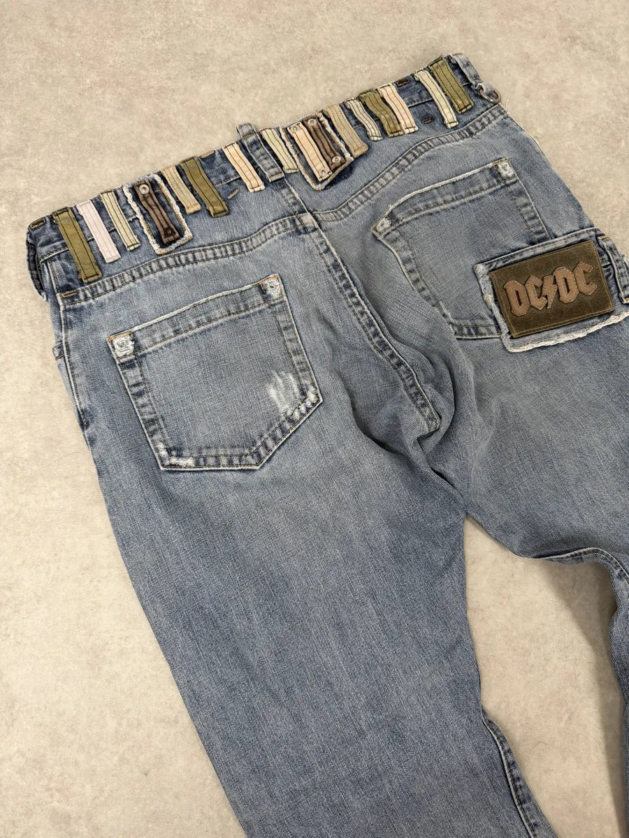 SS2005 Dsquared2 Multi Belt Loops Blue Slim Denim Jeans jaJBRrT 6