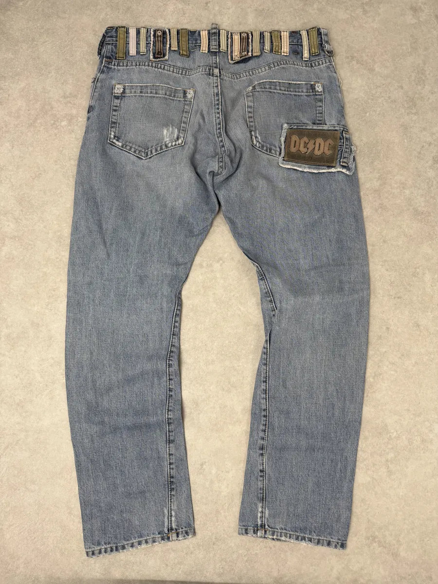SS2005 Dsquared2 Multi Belt Loops Blue Slim Denim Jeans jaJBRrT 7