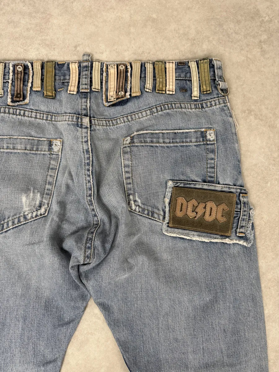 SS2005 Dsquared2 Multi Belt Loops Blue Slim Denim Jeans jaJBRrT 8