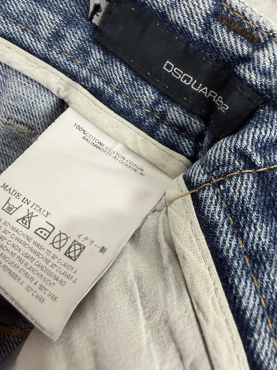 SS2005 Dsquared2 Multi Belt Loops Blue Slim Denim Jeans jaJBRrT 9