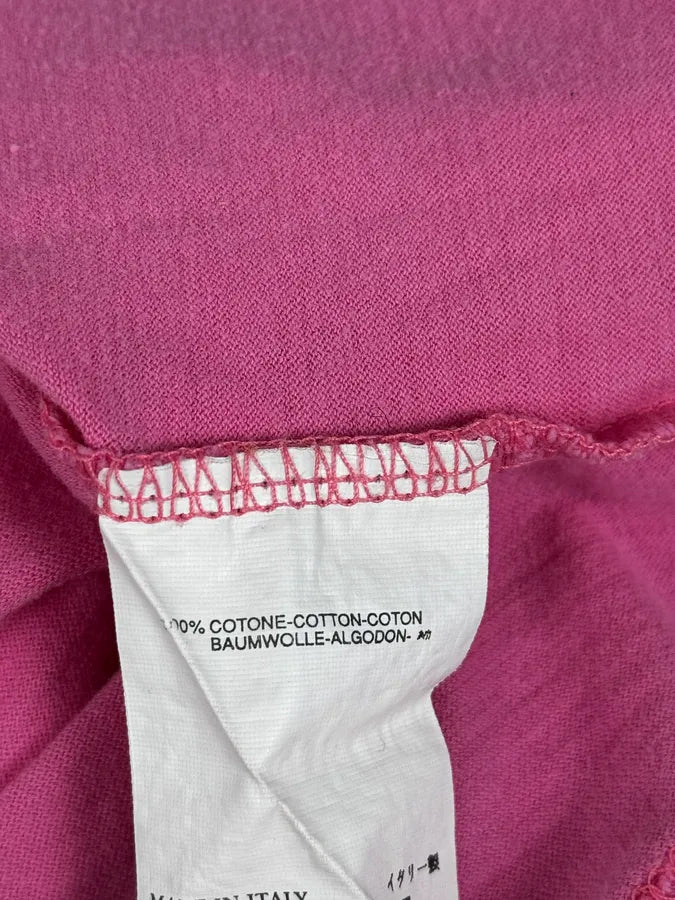 SS2005 Dsquared2 Pink «Mr Catenacci » Print Longsleeve Polo uKmQDbh 11