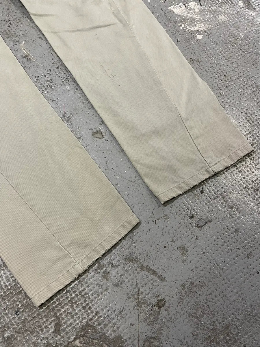 SS2005 DSquared2 Runway Beige Contemporary Multi Waisted Pants (M) fXfQpcw 7