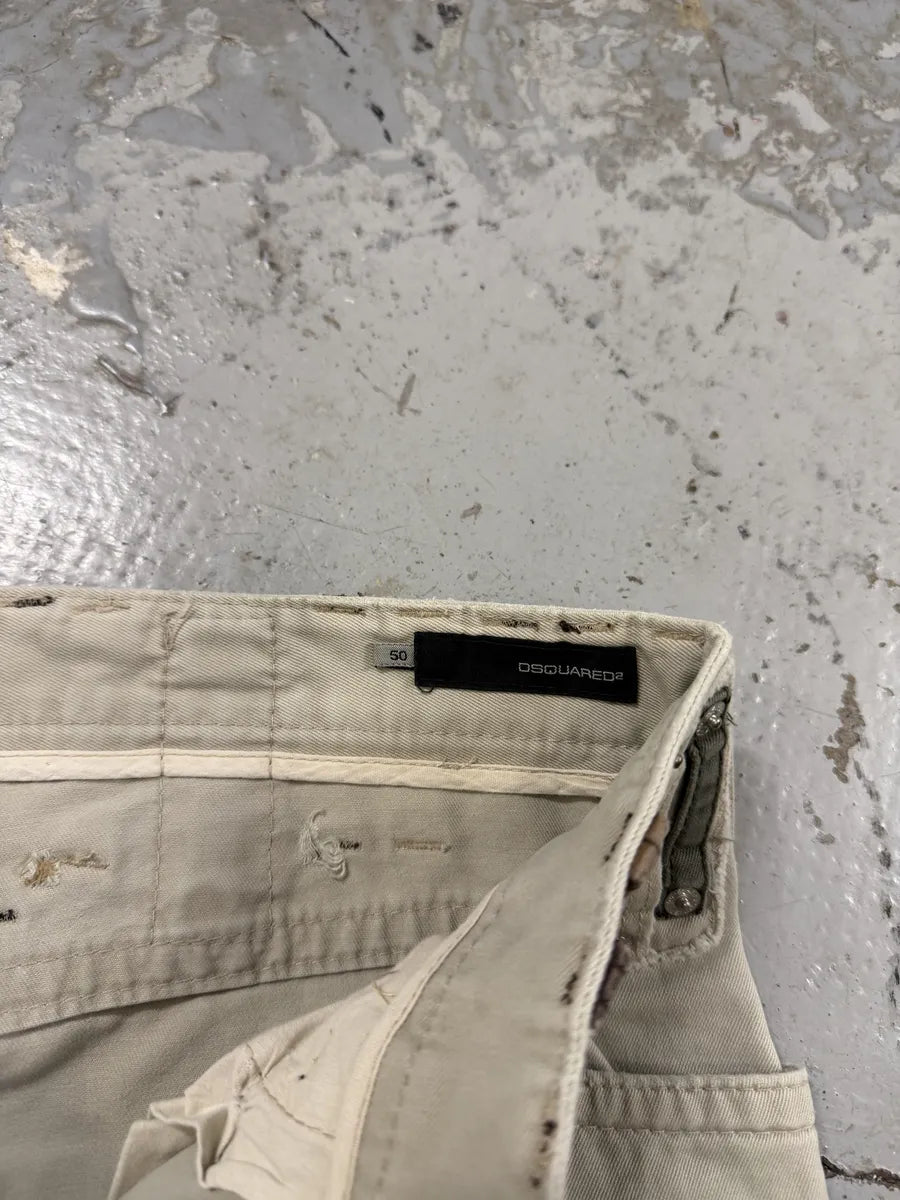 SS2005 Dsquared2 White Multi Belt Loops Pants DkOsMrT 3