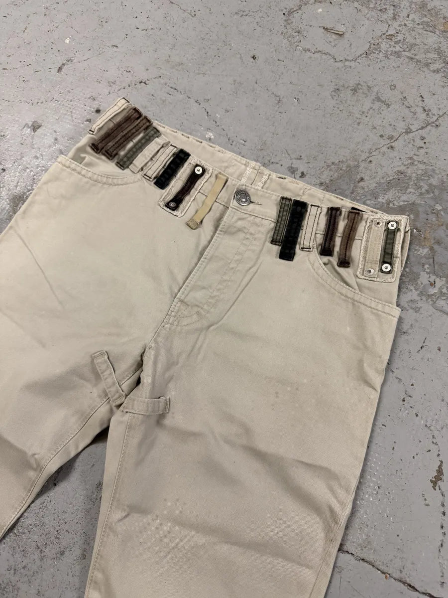 SS2005 Dsquared2 White Multi Belt Loops Pants DkOsMrT 5