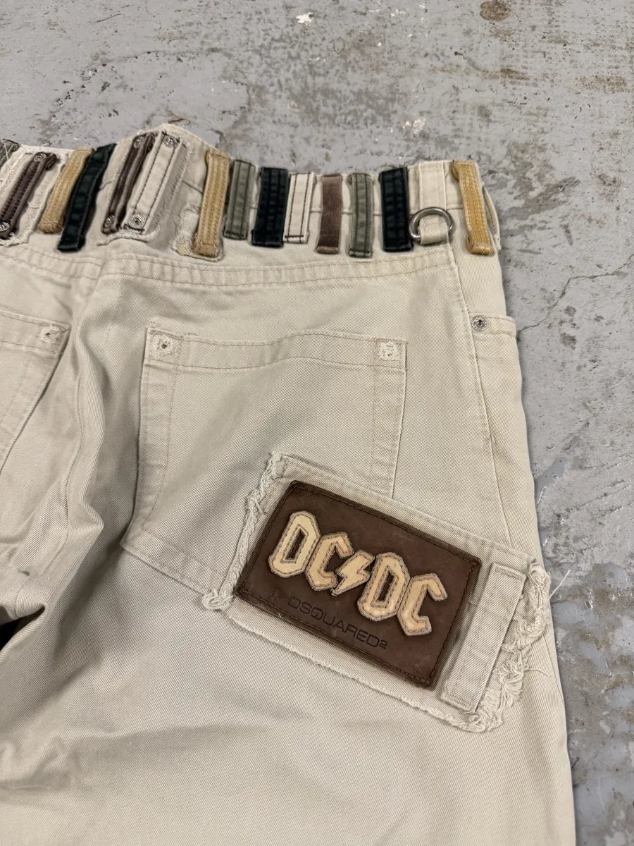 SS2005 Dsquared2 White Multi Belt Loops Pants DkOsMrT 6