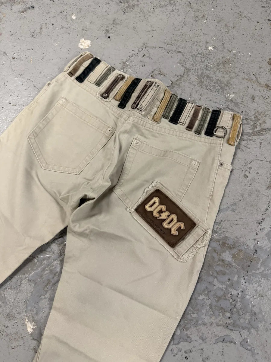 SS2005 Dsquared2 White Multi Belt Loops Pants DkOsMrT 7