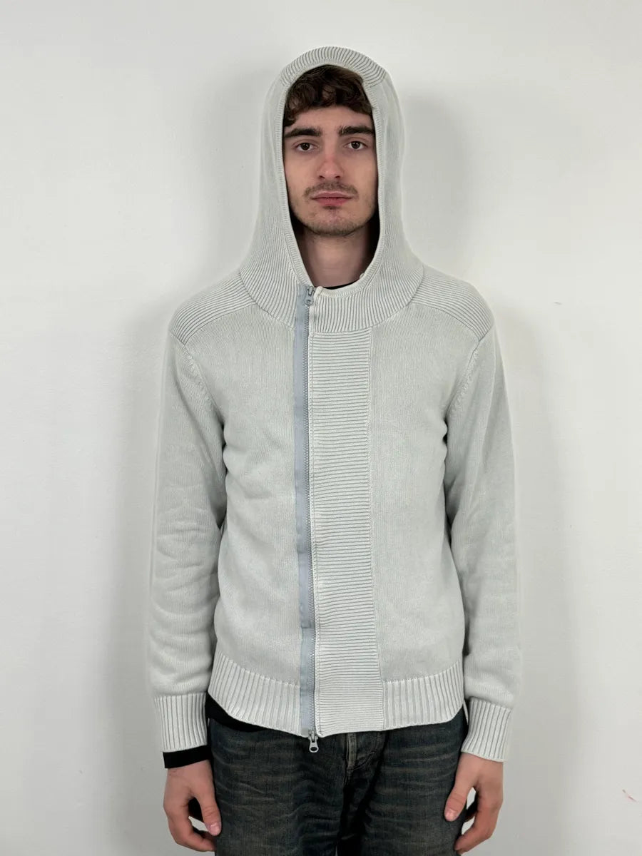 SS2005 Emporio Armani Light Grey Zip-up Sweater EaDSKIS 0