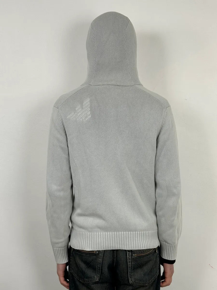 SS2005 Emporio Armani Light Grey Zip-up Sweater EaDSKIS 1
