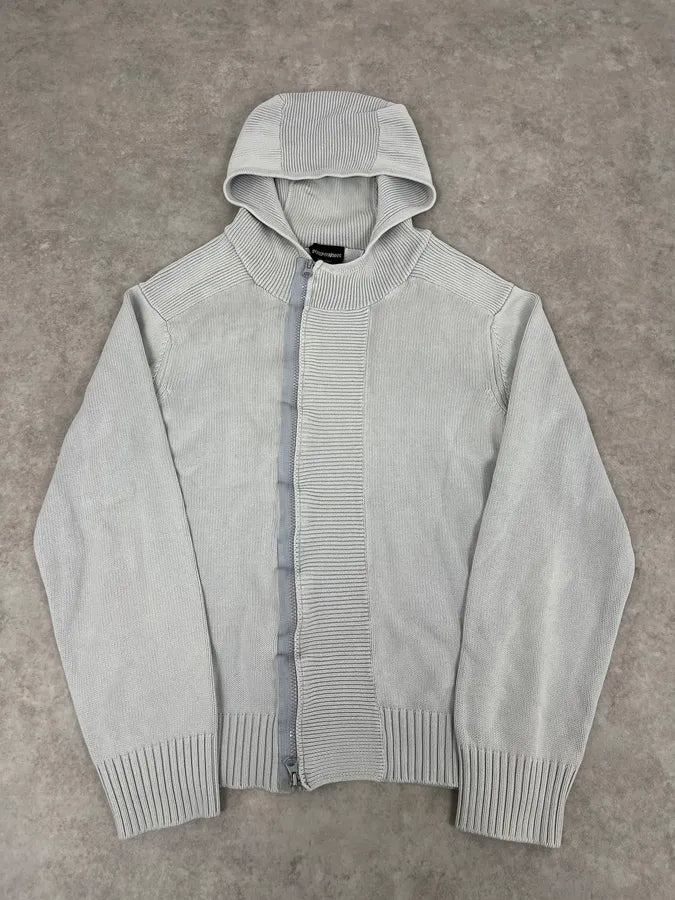 SS2005 Emporio Armani Light Grey Zip-up Sweater EaDSKIS 3