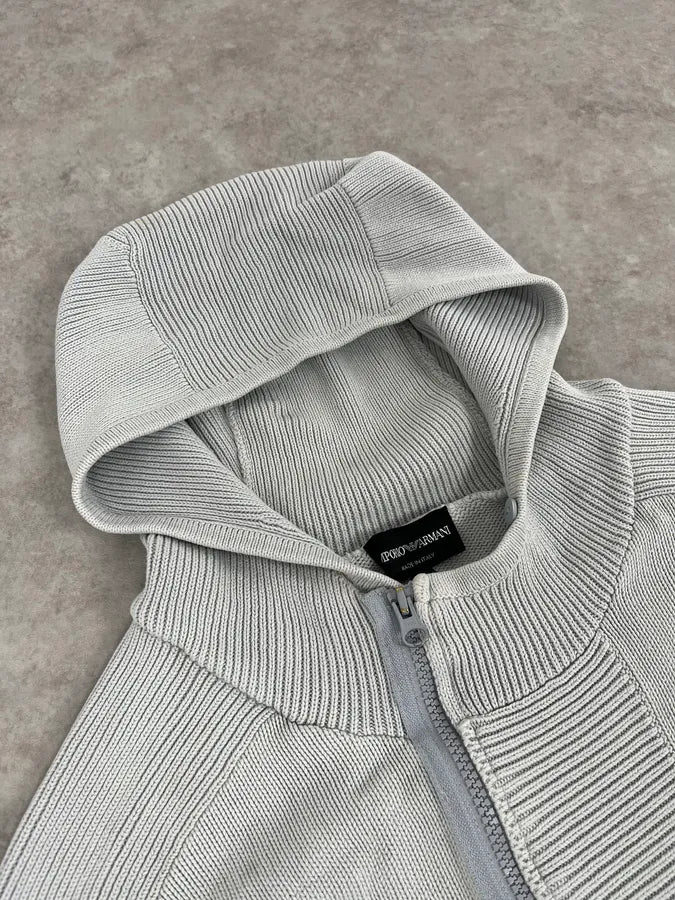 SS2005 Emporio Armani Light Grey Zip-up Sweater EaDSKIS 4