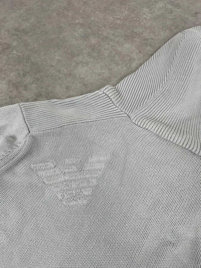 SS2005 Emporio Armani Light Grey Zip-up Sweater EaDSKIS 6