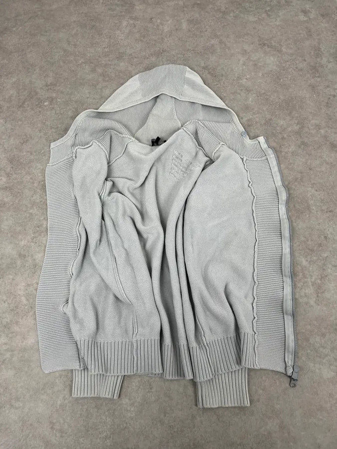 SS2005 Emporio Armani Light Grey Zip-up Sweater EaDSKIS 7
