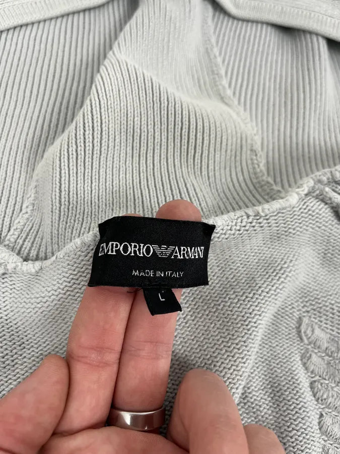 SS2005 Emporio Armani Light Grey Zip-up Sweater EaDSKIS 8