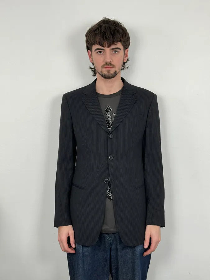 SS2005 Emporio Armani Striped Navy Classy Blazer ybpxiIj 1