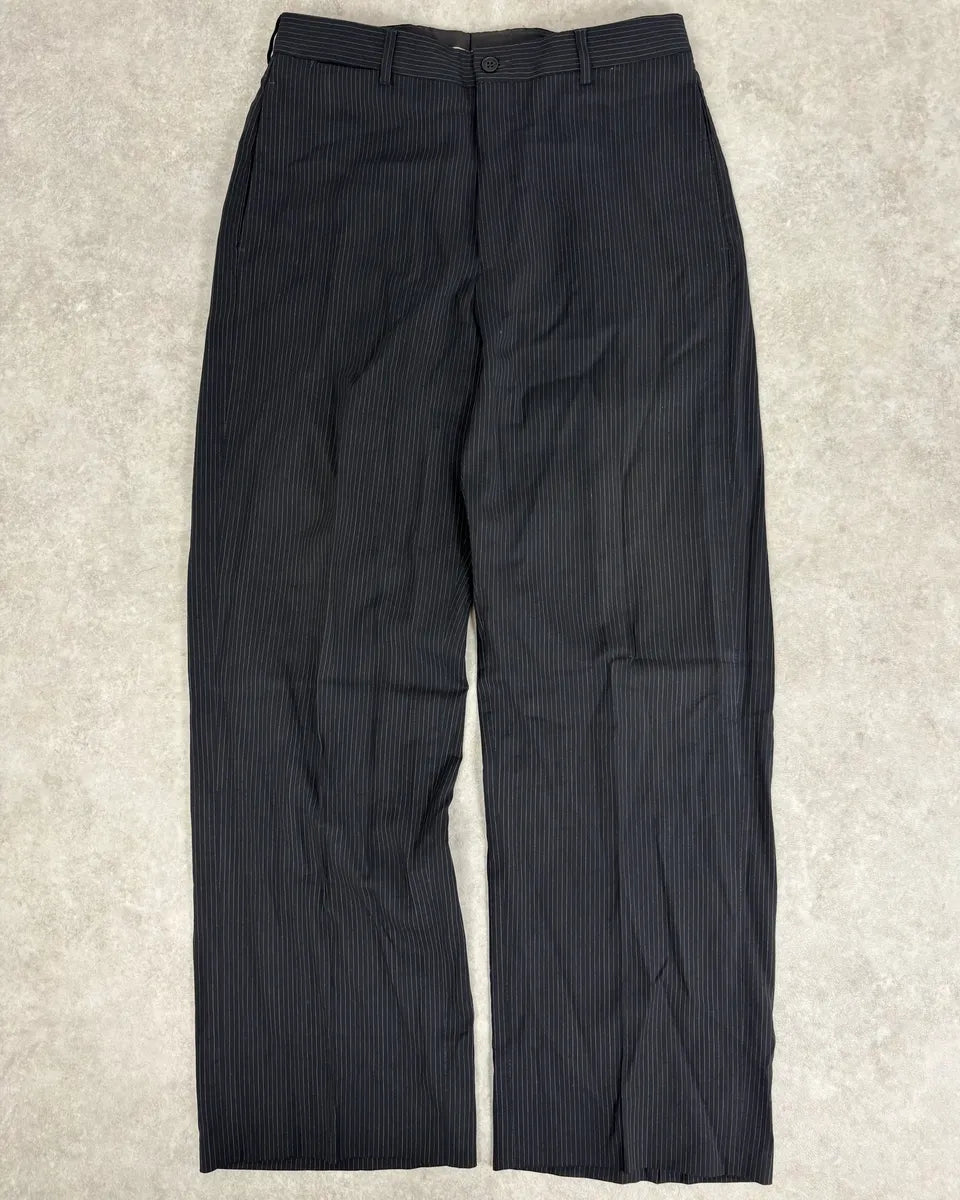 SS2005 Emporio Armani Striped Black Classy Pants XdFHTYP 0