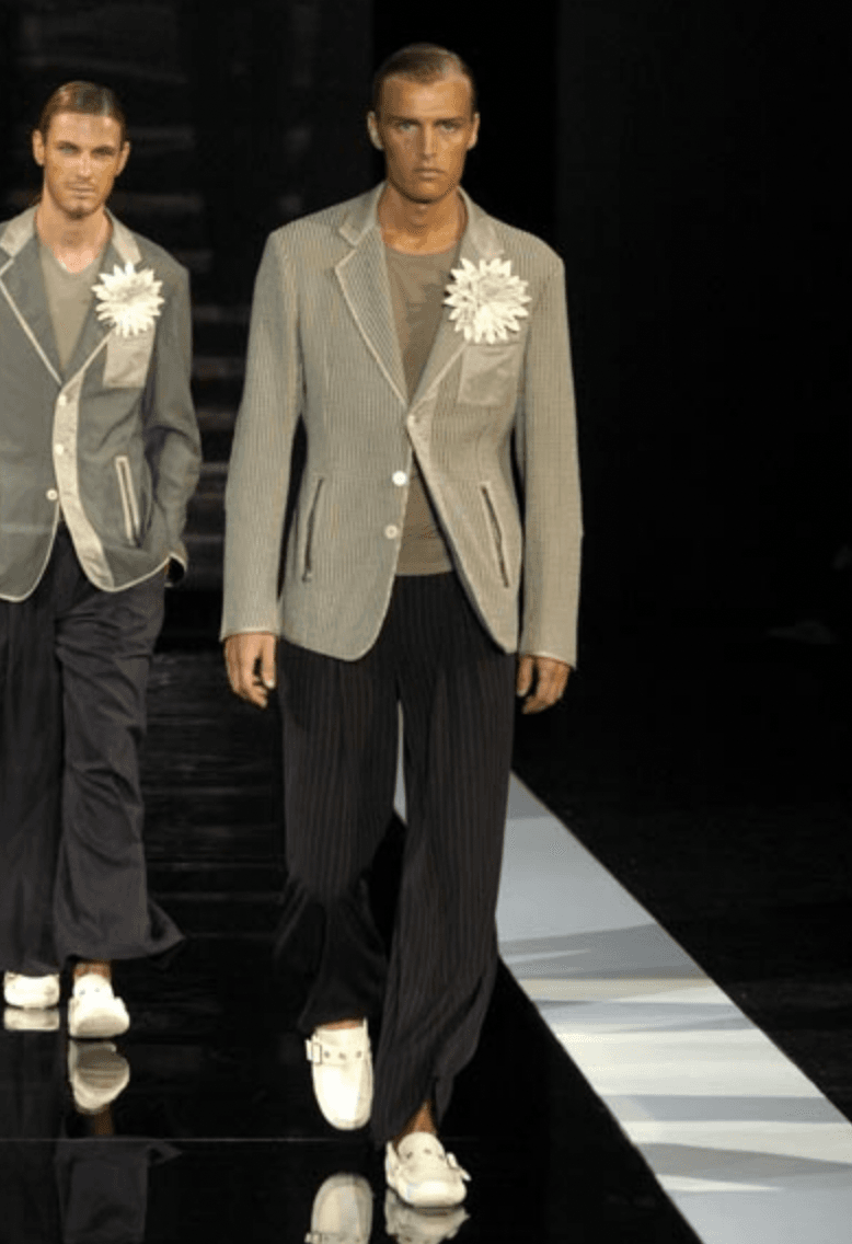 SS2005 Emporio Armani Striped Black Classy Pants XdFHTYP 1