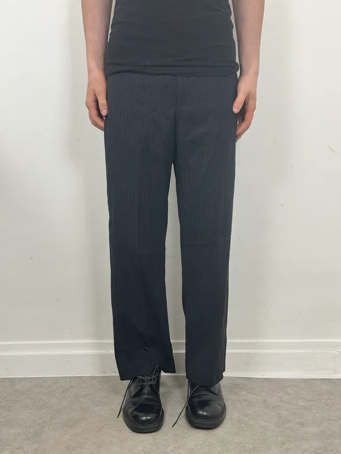 SS2005 Emporio Armani Striped Black Classy Pants XdFHTYP 2